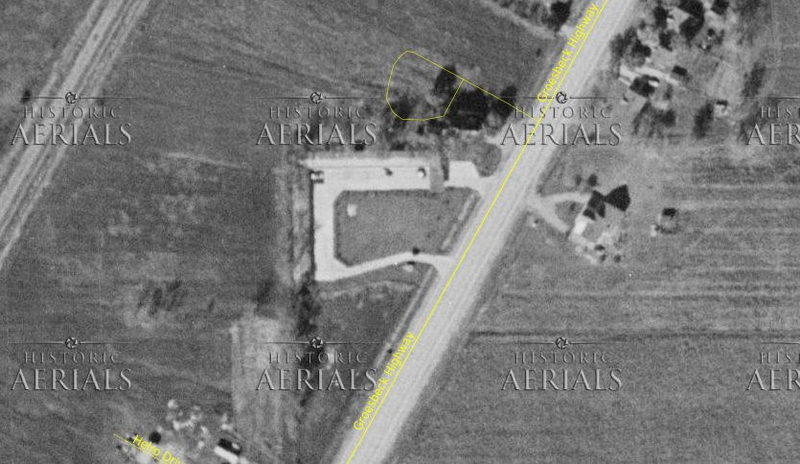 Flamingo Motel - 1955 Aerial (newer photo)